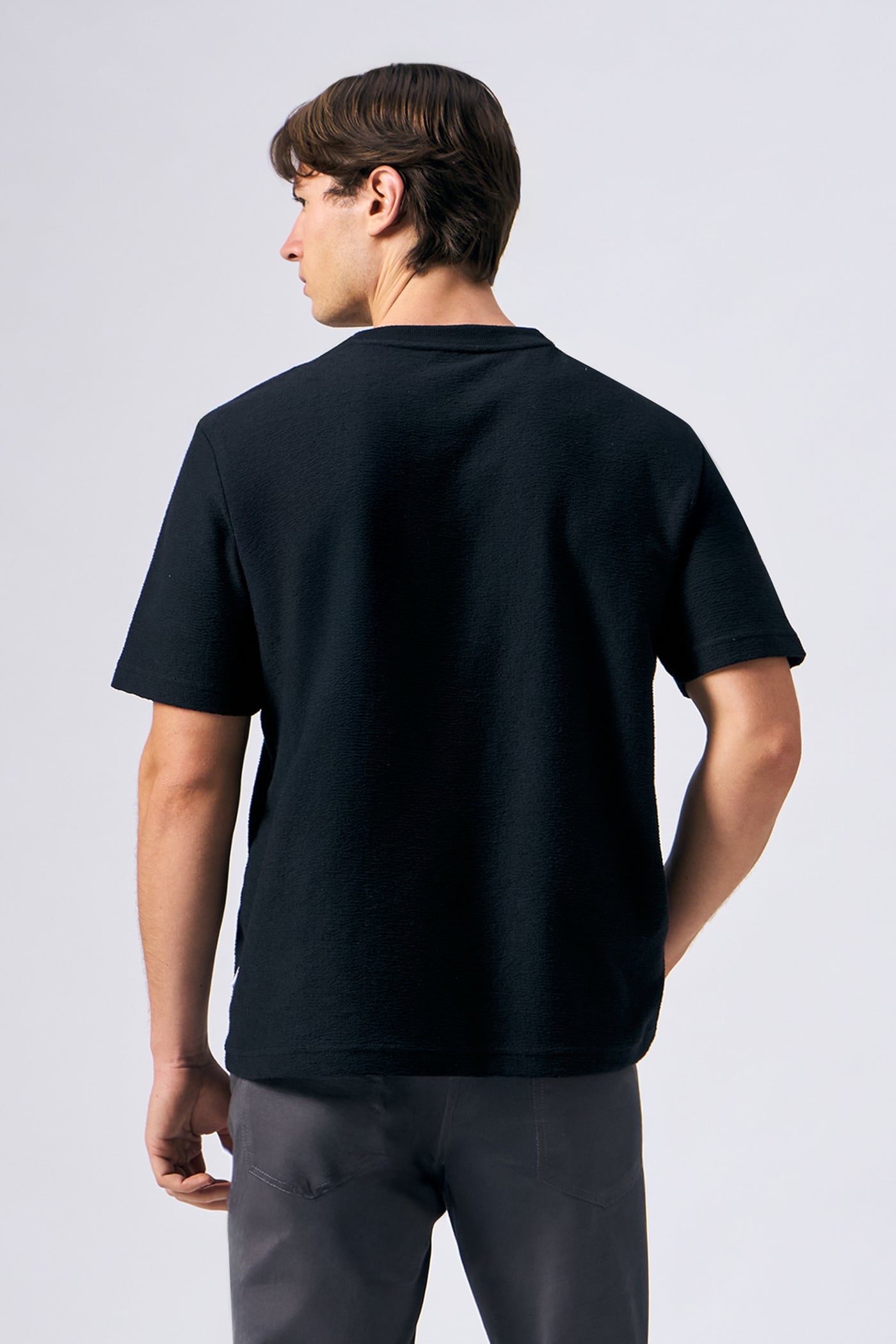 Boxy Fit Textured T-Shirt