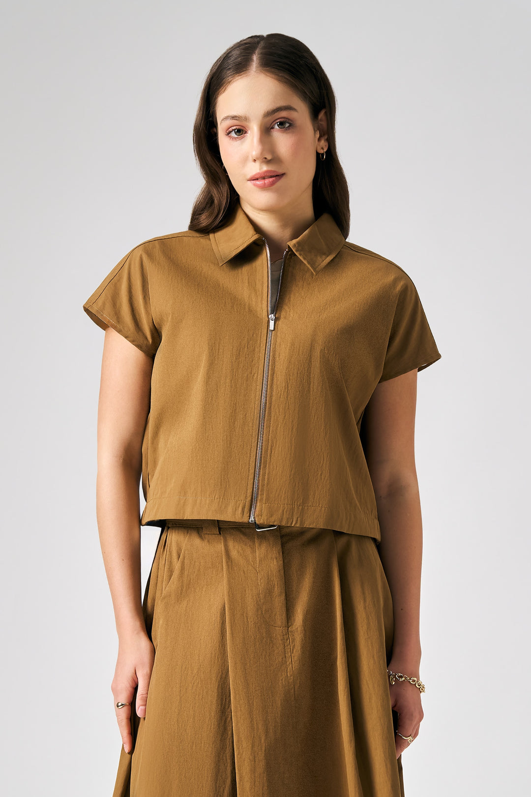 Zip-Up Short Sleeve Jacket – Memo