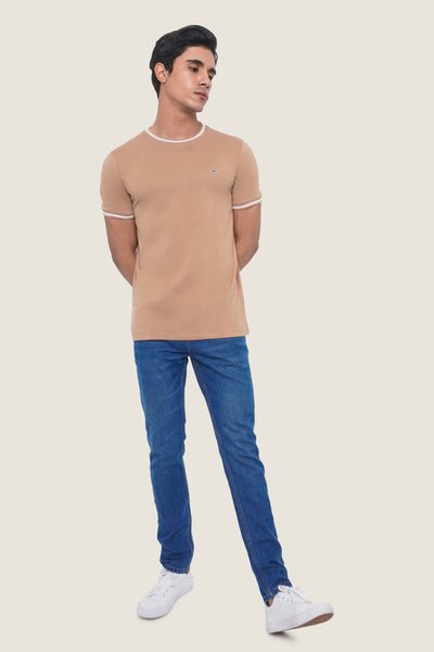 Crew Neck Ringer Tee