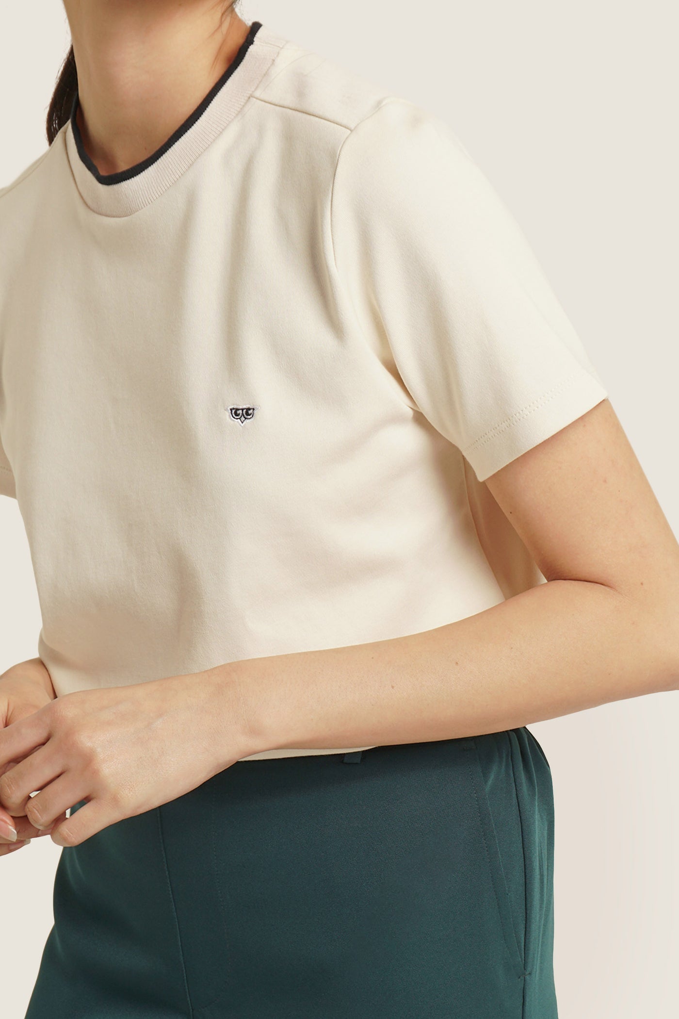 Ultimate Basics Tee With Contrast Tipping