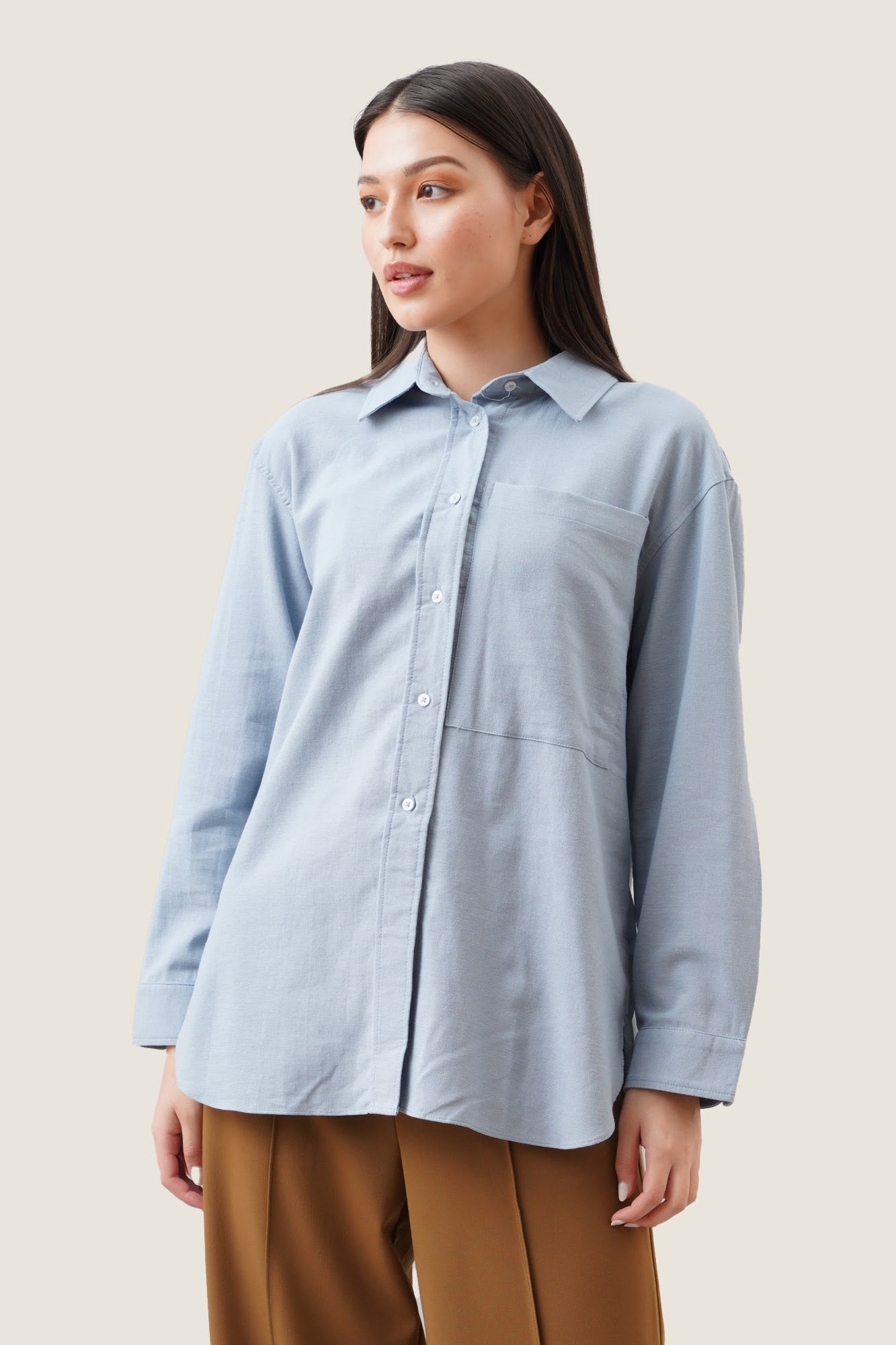 Curved Hem Coordinates Shirt